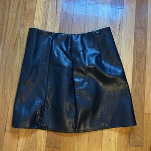 Old Navy Black Faux Leather Mini Skirt